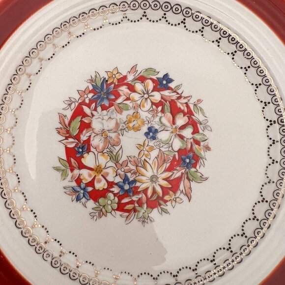 Vintage Leigh Ware Gold Warranted 22k Cookie Display Plate - Picture 5 of 8